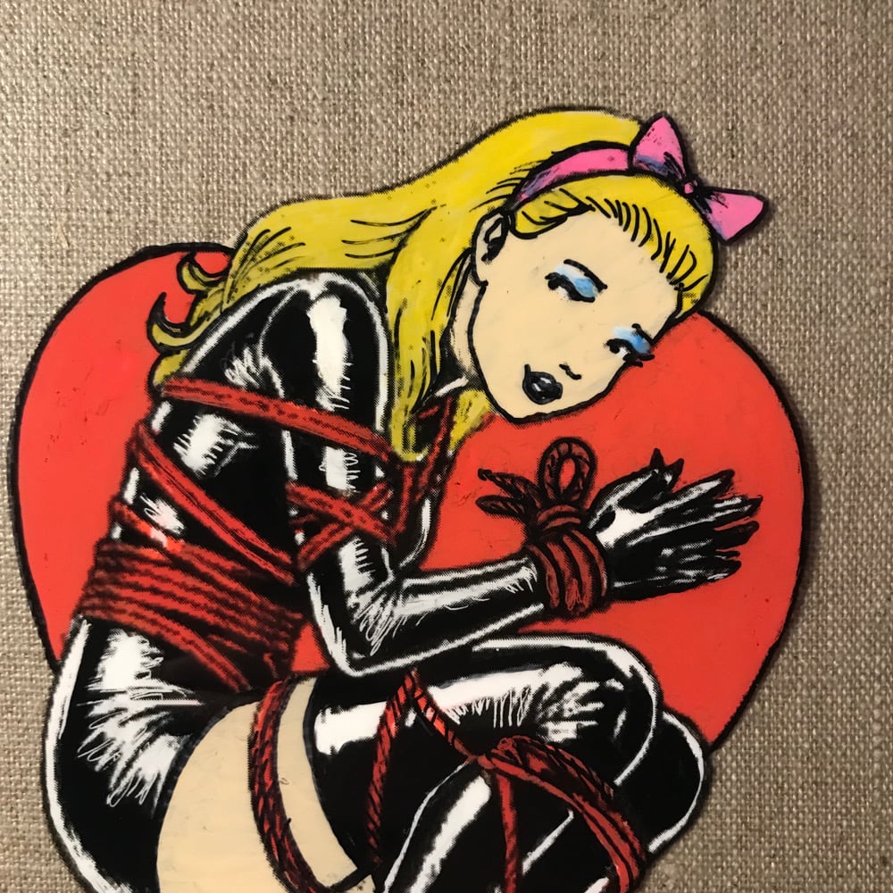Image of Alice heart ace on canvas 