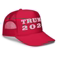 Image 2 of Trump 2024 - Red Foam trucker hat from PatriotsCo.com