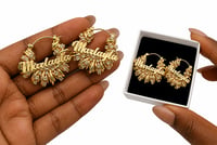 Image 1 of Bling Burst Hoops