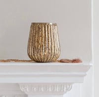 Image 1 of Fluted Antique Gold Votive