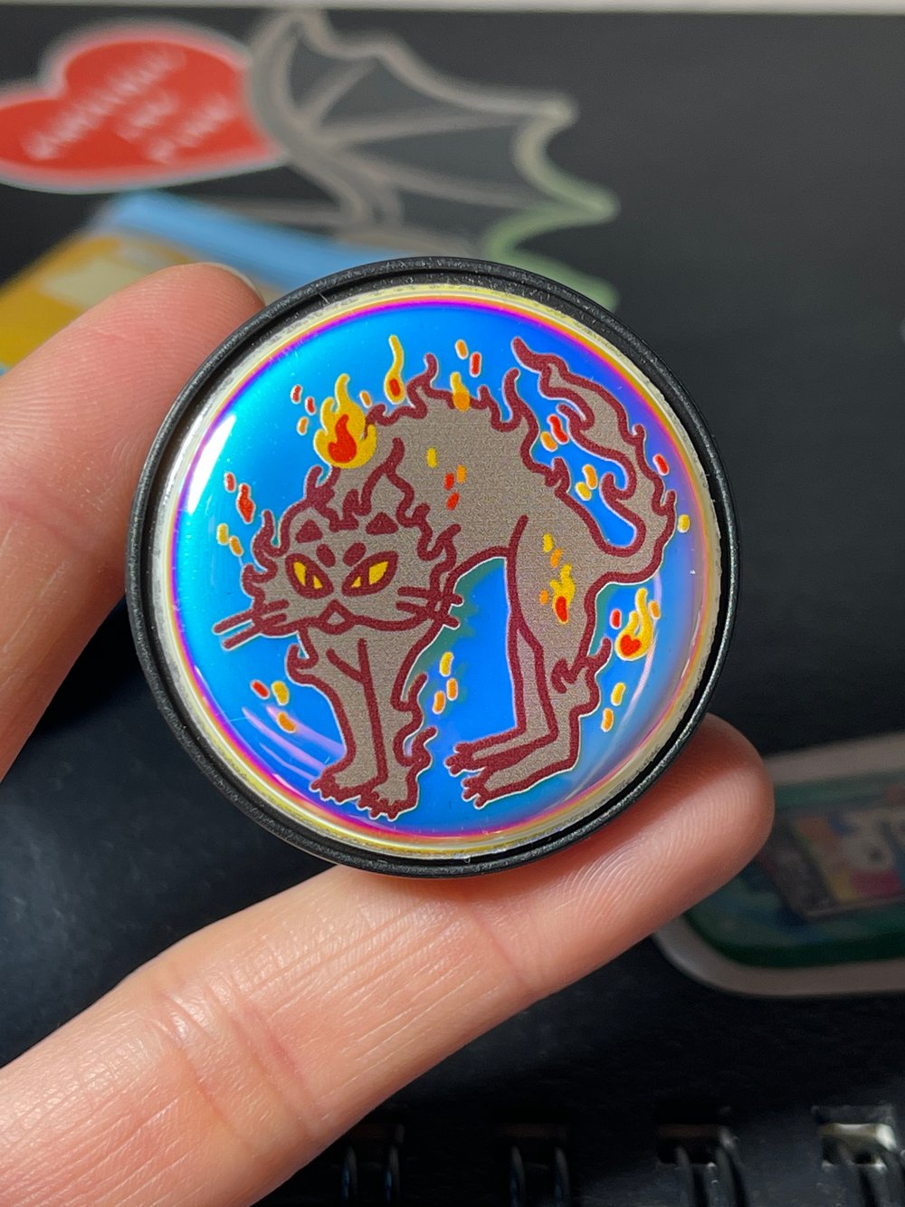 Image of HellCat Holo-glow Phone Pop Grip