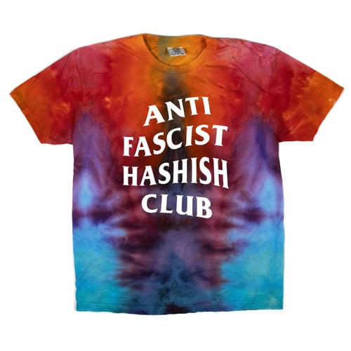 Image of 'ANTI FASCIST...' Dyed Graphic Tee