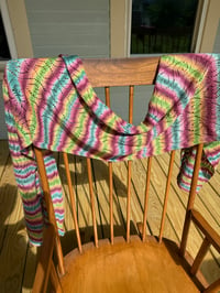 Image 1 of Summer Garden Hand-Spun Silk & Wool Hand-Knit Wrap