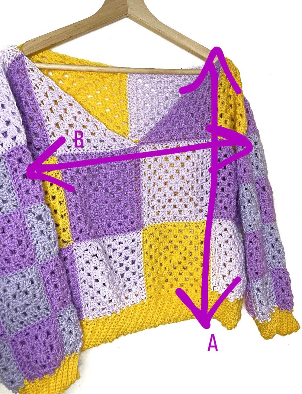 LILAC Granny Square Sweater