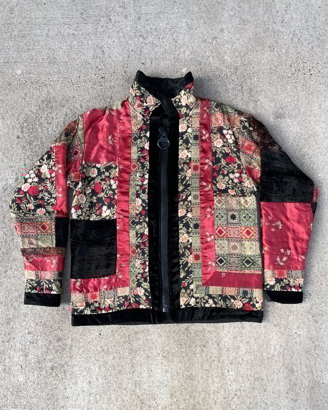 Red Velvet Quilt Jacket