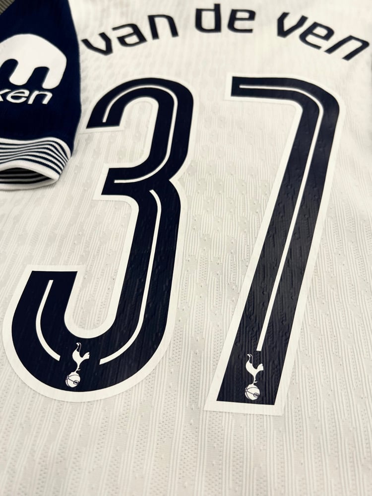 Image of Tottenham Hotspur “VAN DE VEN 37” Vaporknit 2024/25 Home Europa Final Shirt,  Large