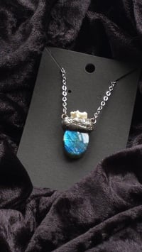 Image 3 of Labradorite and fox tooth pendant