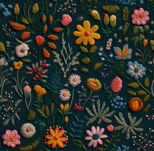 Image of Teal Floral Set 