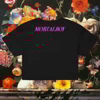 Image 2 of Women’s crop top Mortal Boy Alt. Logo (Front/Back) Design