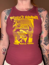 Image 2 of Gold on maroon girls tank top