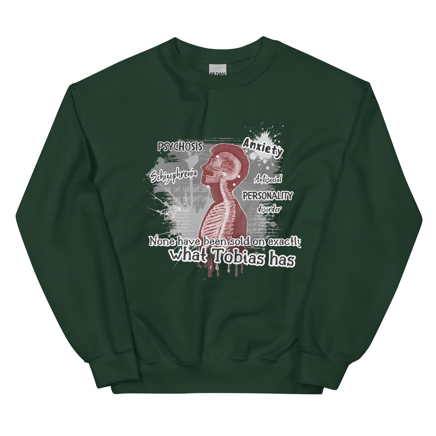 Image of Officially licensed Leigh Rivers Psychotic obsession Tobias Unisex Sweatshirt