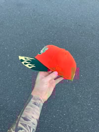 Image 3 of  LEMONADE BRIM TRI TONE TAMPA BAY DEVIL RAYS CUSTOM FITTED CAP