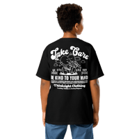 Image 2 of Take Care White Print Kids Tee 