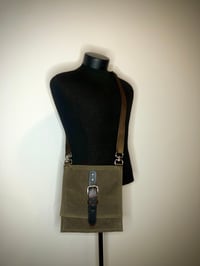 Image 1 of Handmade Women’s Crossbody Bag | CROSSTOWN | Brown Martexin #10 Wax Duck Shoulder Bag