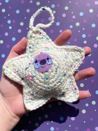 Image 1 of Crochet Clown Ornament Purple