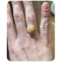 Image 1 of Cantera Opal Solid Brass Ring Size 8