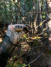 Image 4 of Tiger Eye Talisman w/ Black Sapphire & Tibetan Quartz