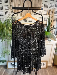 Image 1 of boho lace black top