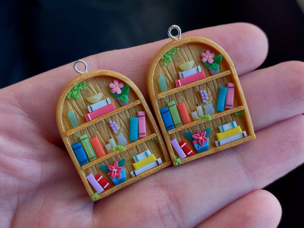Image of Magical Bookshelf Earrings/Necklace
