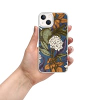 Image 22 of Art Nouveau Inspired Blue, Orange and White Boho Hippie Floral Sketch Clear Case for iPhone®