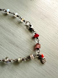 Image 8 of labradorite tourmaline and ruby charm bracelet