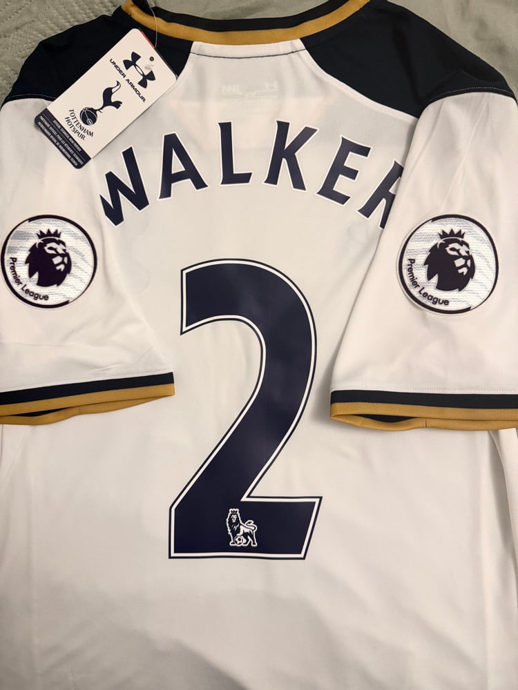 Image of PRE ORDER: NEW Tottenham Hotspur “WALKER 2” 2016/17 Home Shirt + PL patches (L)