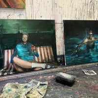 Image 4 of Painting / maleri / "Et øjeblik IV" / 60x80 cm