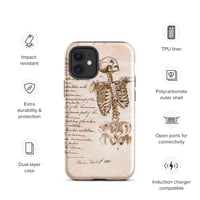 Image 5 of Antique Book Page Detailed Illustration Human Skeleton Tough Case for iPhone®