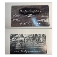 Vtg BILL FUNK Tattoo Business Card Philadelphia -LM