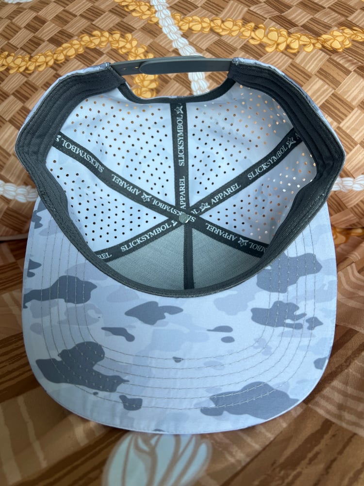 Image of WAIMĀNALO SnapBack hat (white camo)