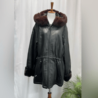 Image 3 of ANDREW MARC black genuine leather jacket