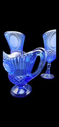 Image 6 of 3 Piece Avon Fostoria Cobalt George & Martha Washington