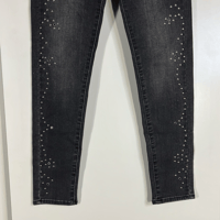 Image 7 of LEVI’S mile high super skinny dark gray studded jeans