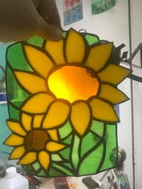 Image 1 of Stained glass sunflower 