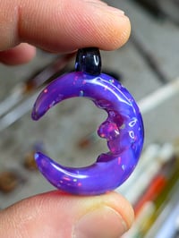Image 2 of Opalized Cresent moon pendant 🌜✨️