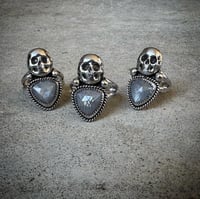 Image 1 of Sapphire Skull Rings