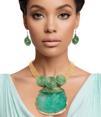 GREEN ENVY TRIBAL NECKLACE