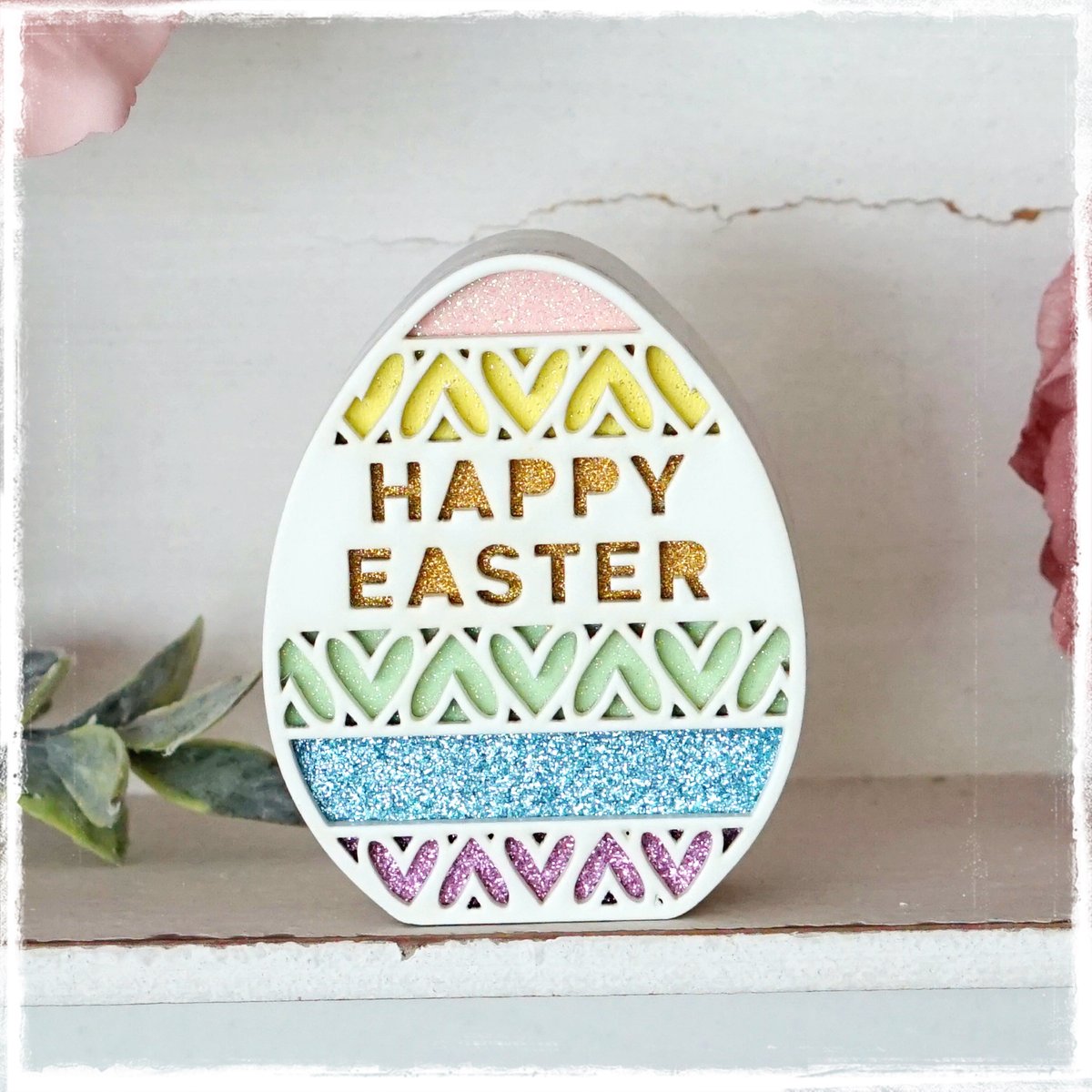 Image of PREORDER Rainbow Happy Easter Egg - medium
