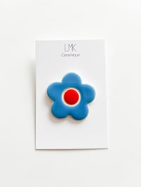 Broche fleur céramique 6