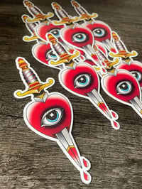 All seeing heart sticker