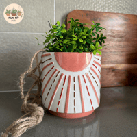 Sunshine Hanging Planter Pot - Pink 13cm