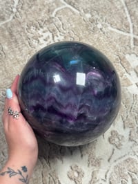 Image 1 of XXL 20LB RAINBOW FLUORITE SPHERE -CHINA- B