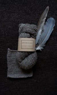 Image 1 of Harting Black DOUBLE KNIT Semi Worsted Spun Yarn - Mid Grey 