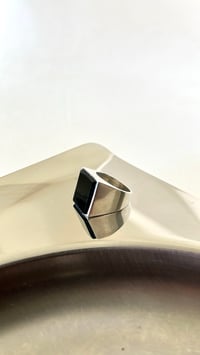 Image 1 of Bague argent et onyx 