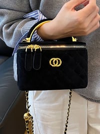 Image 2 of Quilted Top Handle Crossbody Bag