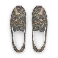 Image 1 of Boho Nature Cottagecore Inspired Deer In a Forest Women’s slip-on canvas shoes