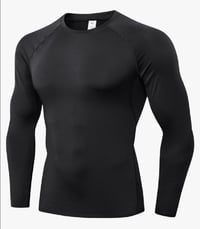 Camisas de compresión para entrenamiento manga larga color negro