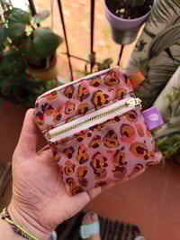 Image 1 of Monedero cuadrado doble bolsillo LEOPARDA