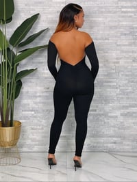 Image 2 of Backless Rib Knit Jumpsuit