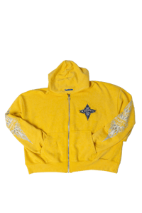 Image 1 of BAKEY’S BLUE FIRE YLW HOODIE